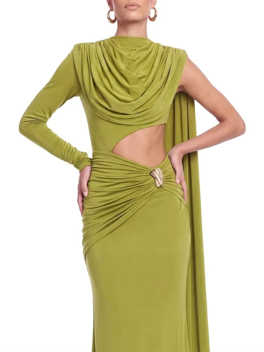 Ruvessa Cutout Draped Maxi Dress Flowering Girl
