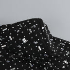 Crystal Embellished Mesh Midi Dress In Black Flowering Girl