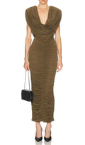 Keeley Ruched Maxi Dress Flowering Girl