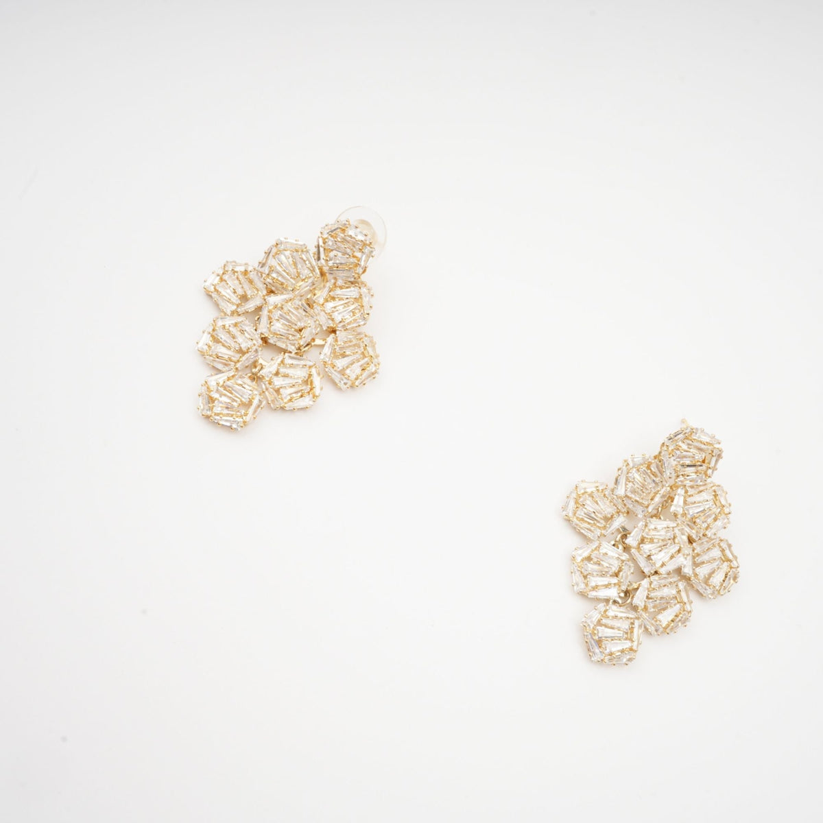Ariane Geometric Crystal Earrings Flowering Girl
