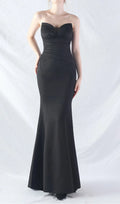 Chrina Black Strapless Ruched Maxi Dress Flowering Girl