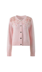 Heron Embellished Knit Cardigan Flowering Girl