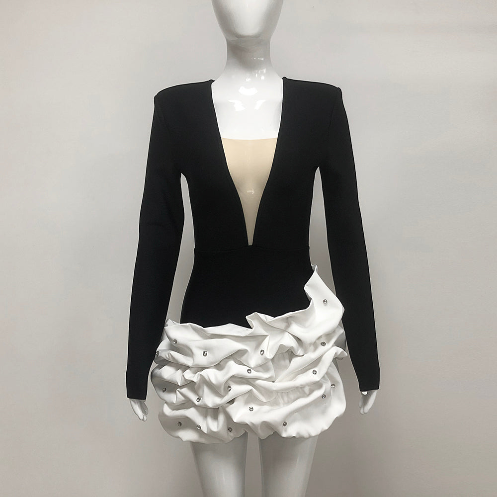 Tracy Ocean Waves Long Sleeve Mini Blazer Dress Flowering Girl
