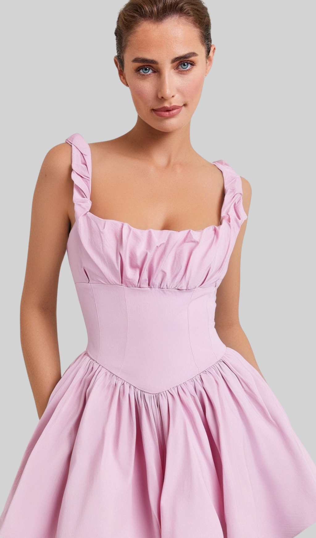 Cotton Candy Cotton Tulle Mini Dress in pink Flowering Girl