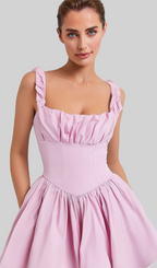 Cotton Candy Cotton Tulle Mini Dress in pink Flowering Girl