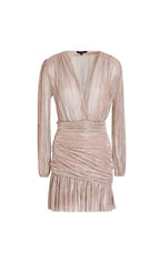 RUNNYLO RUCHED METALLIC MESH MINI DRESS Flowering Girl