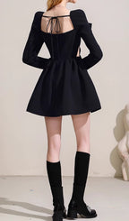 Cathal Black Long Sleeve Crystal Mini Dress Flowering Girl