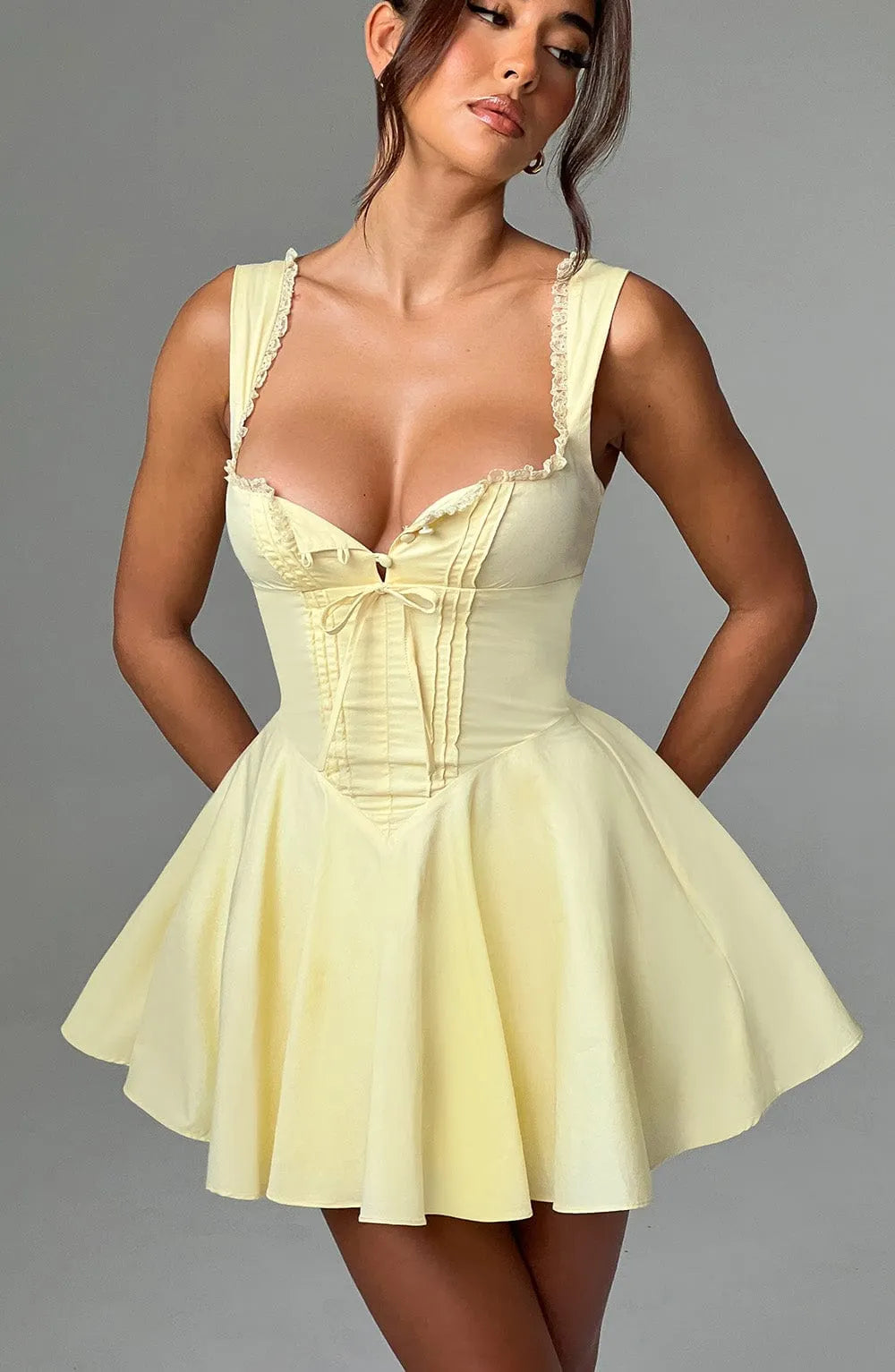 Antonella Mini Dress - Lemon Flowering Girl