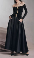 Cailin Long Sleeve Ruched Maxi Dress Flowering Girl