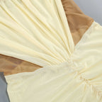 Merab Yellow Slit Maxi Dress Flowering Girl