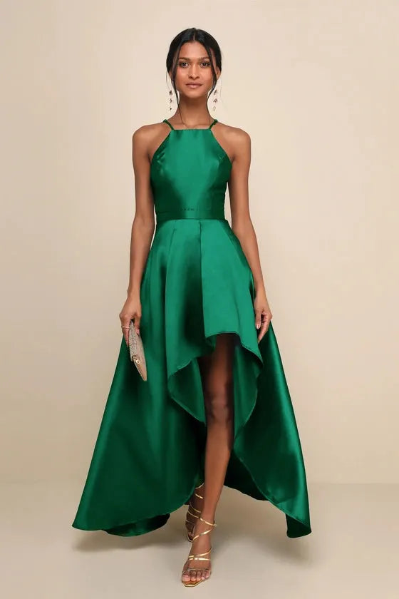 Broadway Show Emerald Green High-Low Gown Flowering Girl