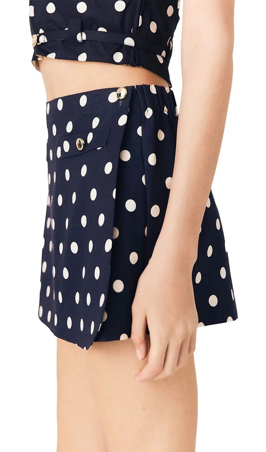 Linen Blend Skort Flowering Girl