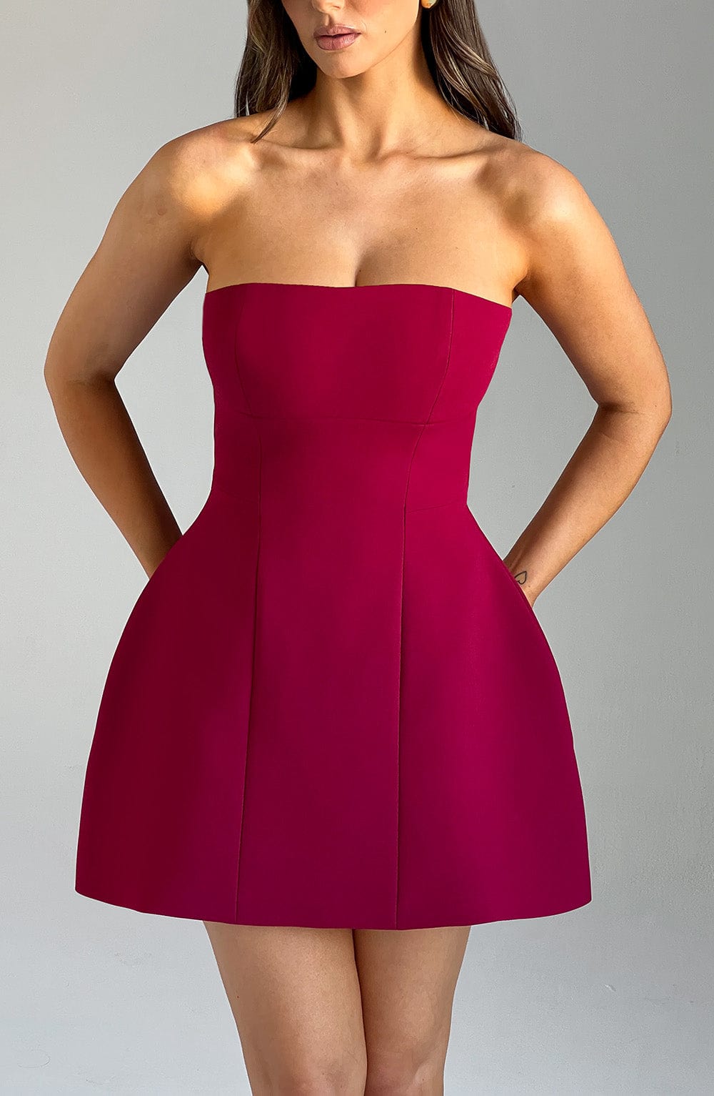 Asha Mini Dress - Wine Flowering Girl