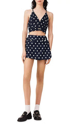 Linen Blend Skort Flowering Girl