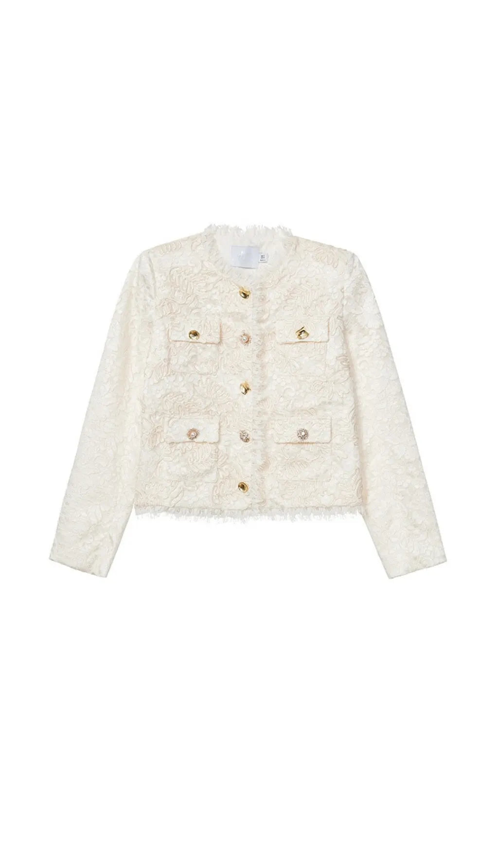 CREAM CORD LACE JACKET Flowering Girl