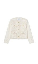CREAM CORD LACE JACKET Flowering Girl
